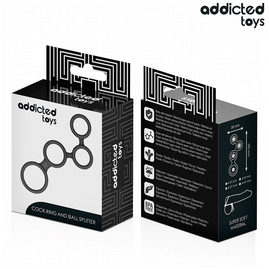 ADDICTED TOYS - ANEL PARA PÊNIS COM DIVISORES PARA TESTÍCULOS - Image 7