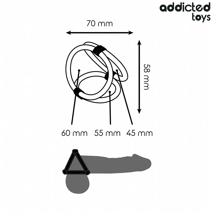 ADDICTED TOYS - ANEL TRIPLO PARA O PÊNIS - Image 4