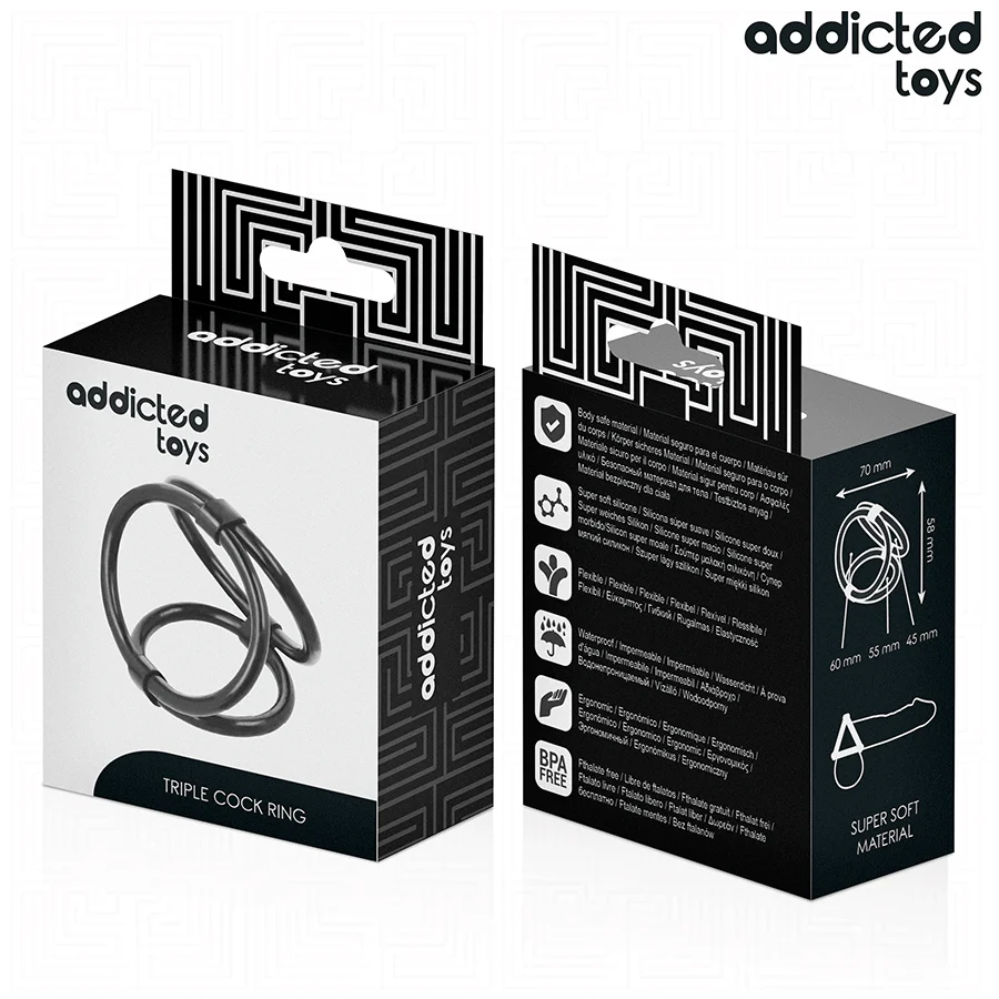 ADDICTED TOYS - ANEL TRIPLO PARA O PÊNIS - Image 7