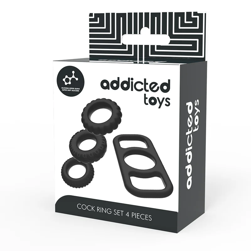 ADDICTED TOYS - CONJUNTO DE ANÉIS DE GALO 4 PEAS - Image 7