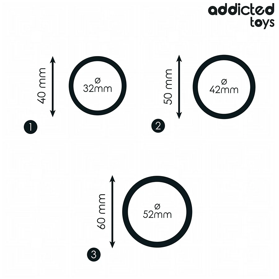 ADDICTED TOYS - CONJUNTO DE ANÉIS DE SILICONE MODELO 2 - Image 4