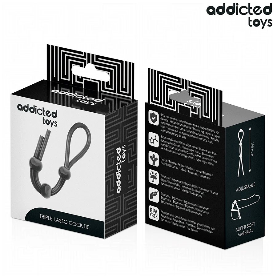 ADDICTED TOYS - CORDA DE SILICONE PARA O PÊNIS DE TRIPLO LOOP - Image 7