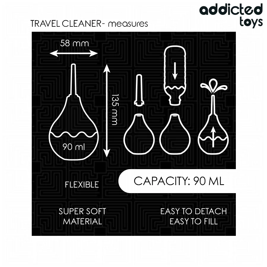 ADDICTED TOYS - LIMPADOR ANAL DE VIAGEM TAMANHO S 90 ML - Image 5
