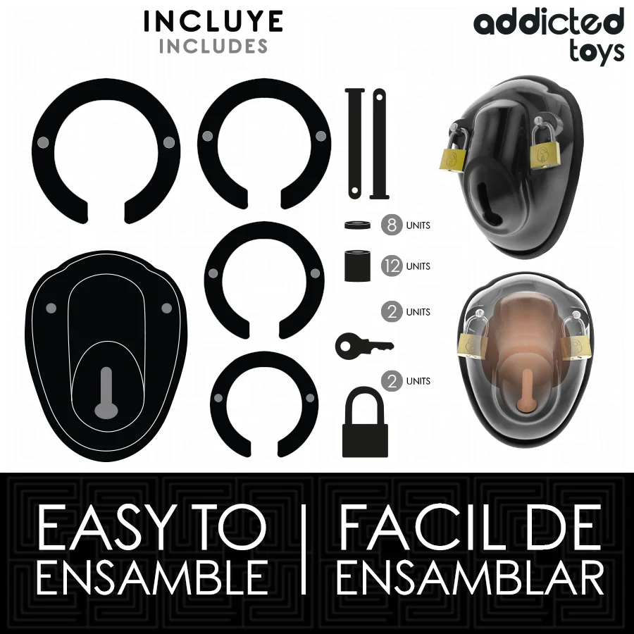 ADDICTED TOYS LOCKED - GAIOLA DE CONTENÇÃO SEM CHAVE PARA PÊNIS 11,5 CM - Image 4