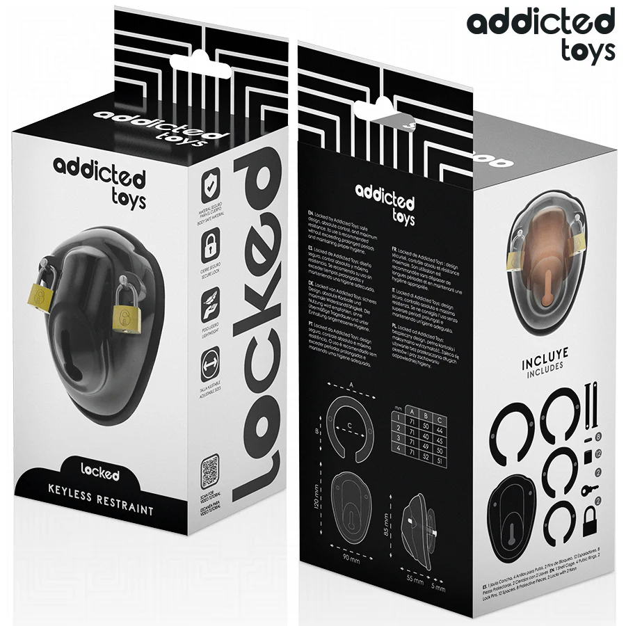 ADDICTED TOYS LOCKED - GAIOLA DE CONTENÇÃO SEM CHAVE PARA PÊNIS 11,5 CM - Image 6