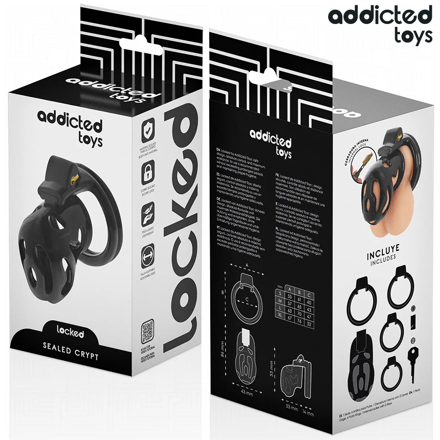 ADDICTED TOYS LOCKED - GAIOLA DE PÊNIS CRYPT SELADA 8 CM - Image 6