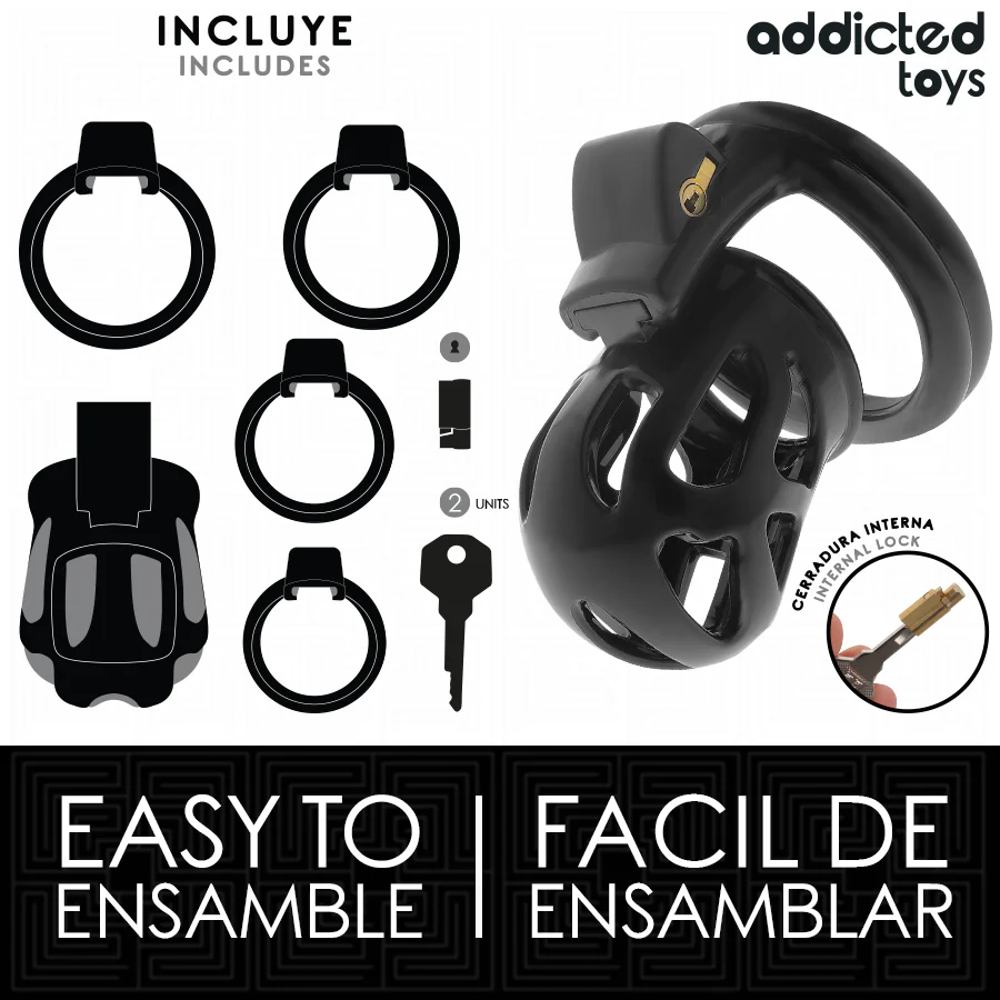 ADDICTED TOYS LOCKED - GAIOLA PARA PÊNIS SILENT KEEP 7,5 CM - Image 4