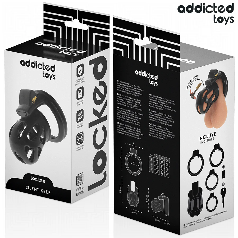 ADDICTED TOYS LOCKED - GAIOLA PARA PÊNIS SILENT KEEP 7,5 CM - Image 6