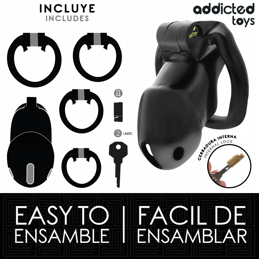 ADDICTED TOYS LOCKED - GAIOLA PENIANA MINDNIGHT CELL, TAMANHO M - Image 4