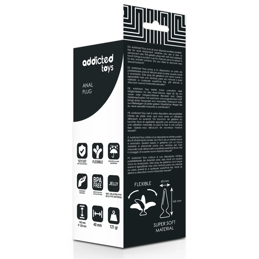ADDICTED TOYS - PLUG ANAL 14.5 CM PRETO - Image 4