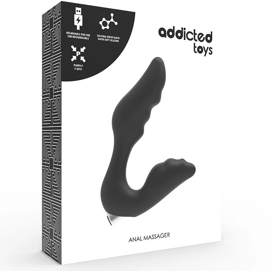 ADDICTED TOYS - VIBRADOR PROSTTICO RECARREGVEL MODELO 6 - PRETO - Image 6