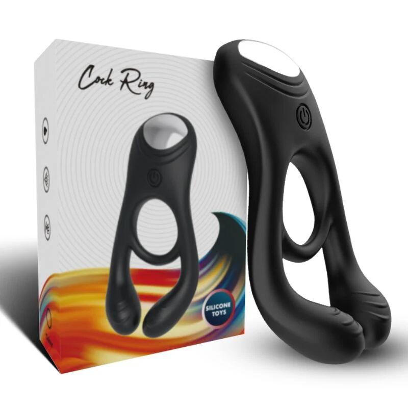 ARMONY - ANEL VIBRADOR DUPLO VEYRON PARA CASAIS COM CONTROLE REMOTO PRETO - Image 4