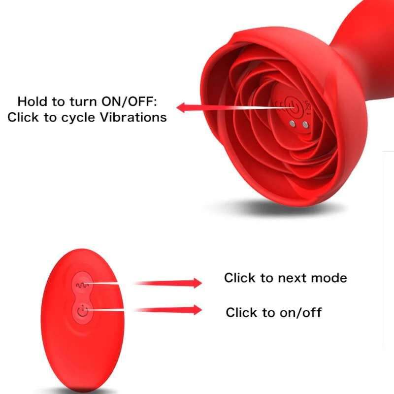 ARMONY - EXTREME A BLOOM VIBRADOR ROSE E PLUG ANAL CONTROLE REMOTO VERMELHO - Image 4
