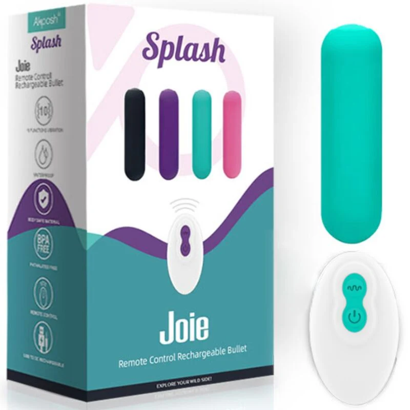 ARMONY - SPLASH JOIE VIBRADOR BULLET SILICONE CONTROLE REMOTO 10 VIBRAÇÕES 75 X 19 CM VERDE - Image 5