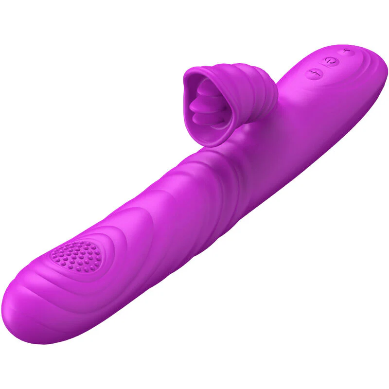 ARMONY - VIBRADOR MULTIFUNO ANGELIA COM LÍNGUA ESTIMULANTE EFEITO CALOR VIOLETA - Image 4