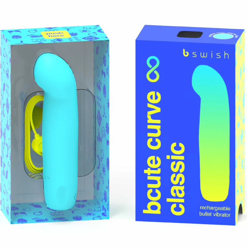 B SWISH - BCUTE CURVE INFINITE CLSSICO RECARREGVEL VIBRADOR AZUL SILICONE - Image 2