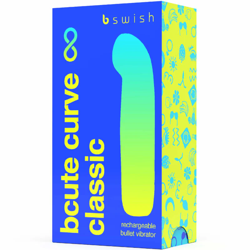 B SWISH - BCUTE CURVE INFINITE CLSSICO RECARREGVEL VIBRADOR AZUL SILICONE - Image 4