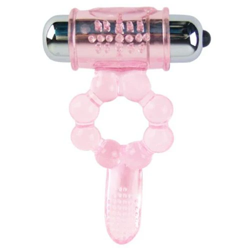 BAILE - ANEL DE SILICONE 10 RITMOS DE LÍNGUA COM VIBRAO ROSA - Image 2