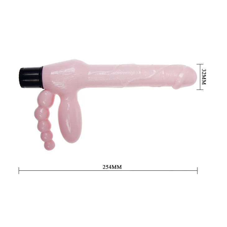 BAILE - ARNÊS SEM CORDA TPR COM VIBRAO E ESTIMULAO ANAL 25.4 CM - Image 6