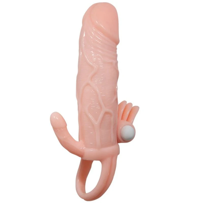 BAILE - CAPA PARA PÉNIS BRAVE MAN COM CARNE DE ESTIMULAÇÃO CLITÓRICA E ANAL 16.5 CM - Image 4