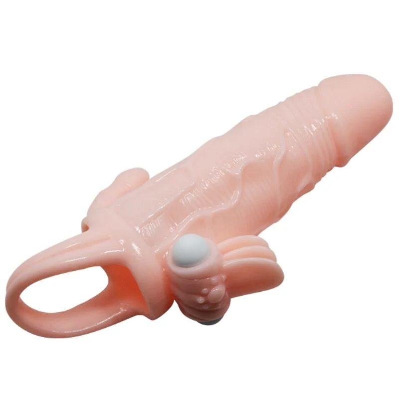 BAILE - CAPA PARA PÉNIS BRAVE MAN COM CARNE DE ESTIMULAÇÃO CLITÓRICA E ANAL 16.5 CM - Image 5