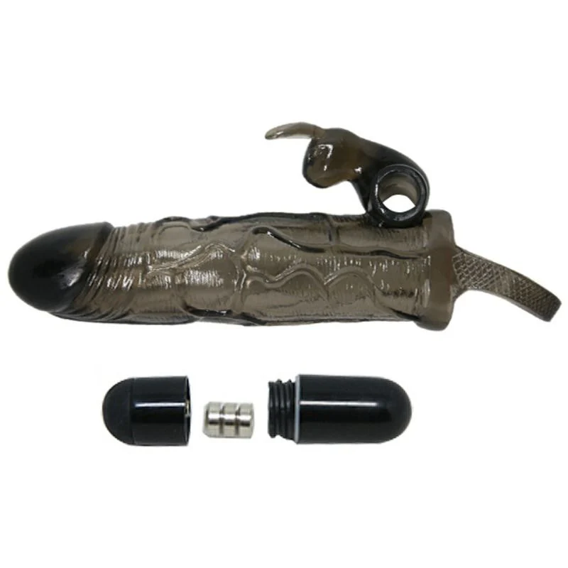 BAILE - CAPA PARA PÉNIS BRAVE MAN COM COELHO PRETO 16.5 CM - Image 7