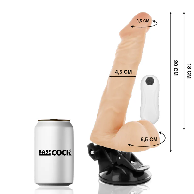BASECOCK - VIBRADOR ARTICULVEL CONTROLE REMOTO NATURAL 20 CM -O- 4.5 CM - Image 13