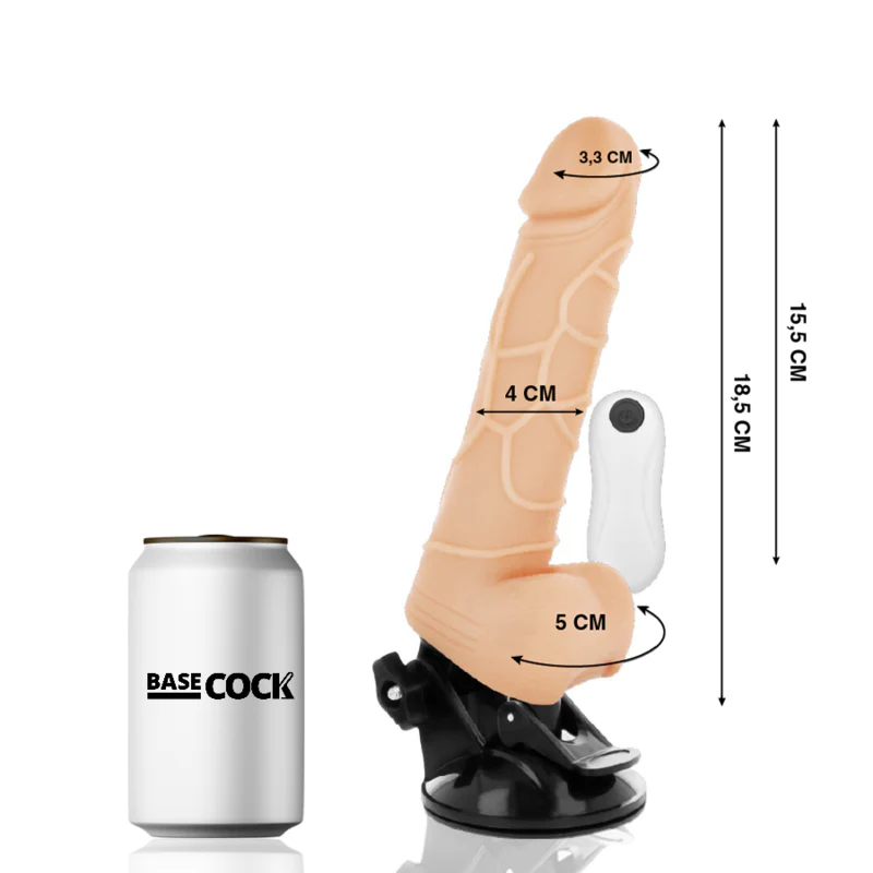 BASECOCK - VIBRADOR DE CONTROLE REMOTO NATURAL REALISTA 18.5 CM -O- 4CM - Image 12