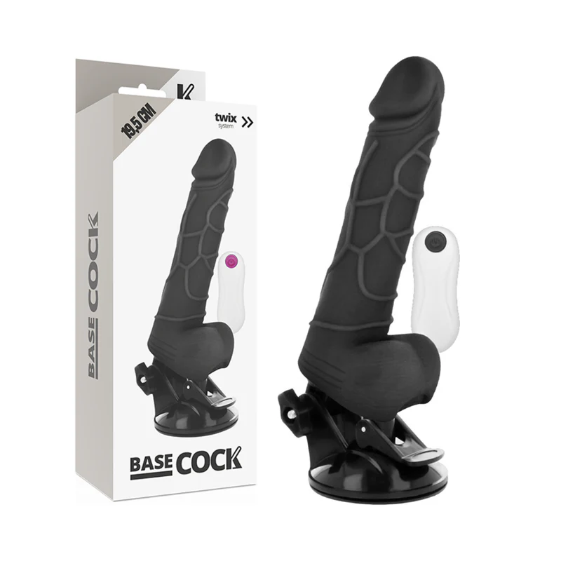 BASECOCK - VIBRADOR REALISTA CONTROLE REMOTO NATURAL COM TESTÍCULOS 19.5 CM -O- 4 CM - Image 6