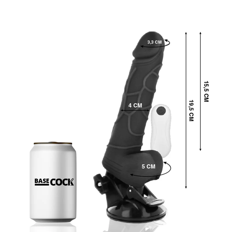 BASECOCK - VIBRADOR REALISTA CONTROLE REMOTO NATURAL COM TESTÍCULOS 19.5 CM -O- 4 CM - Image 7