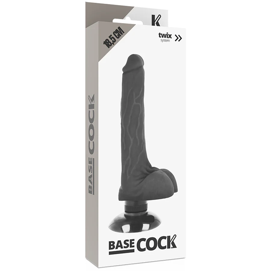 BASECOCK - VIBRADOR REALÍSTICO 2-1 NATURAL 18.5 CM -O- 4 CM - Image 11