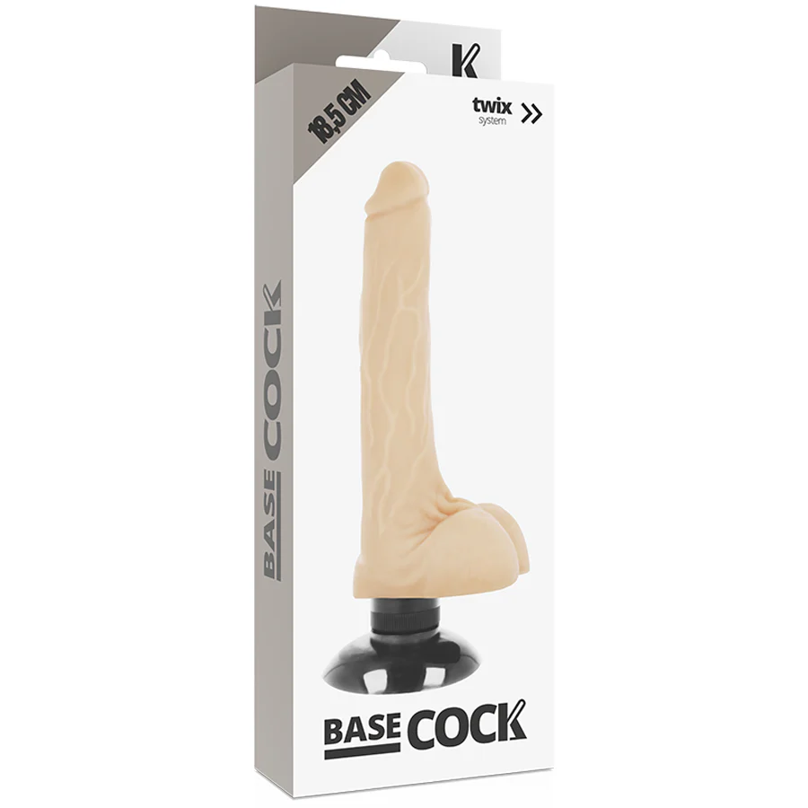 BASECOCK - VIBRADOR REALÍSTICO 2-1 NATURAL 18.5 CM -O- 4 CM - Image 17