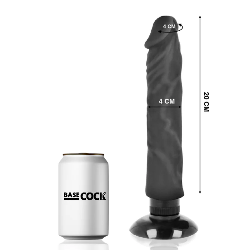 BASECOCK - VIBRADOR REALÍSTICO 2-1 NATURAL 20 CM -O- 4 CM - Image 8