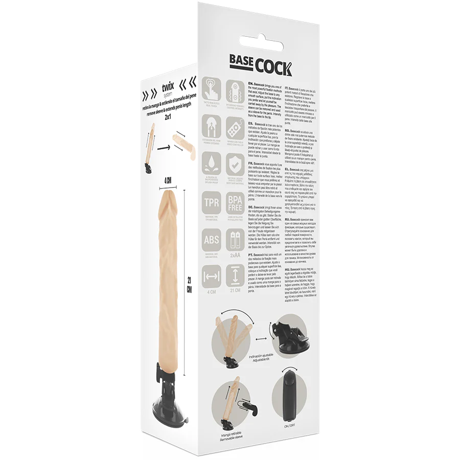 BASECOCK - VIBRADOR REALÍSTICO CONTROLE REMOTO NATURAL 21 CM -O- 4 CM - Image 15