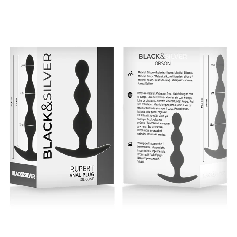 BLACK&SILVER - CORRENTE DE BOLA ANAL RUPERT 10 CM - Image 5