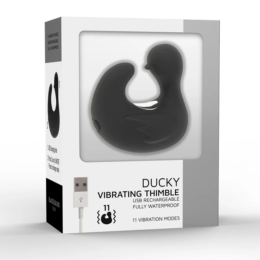 BLACK&SILVER - DEDAL DE PATO ESTIMULANTE DE SILICONE RECARREGÁVEL DUCKYMANIA - Image 8