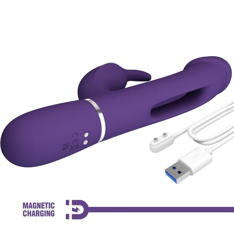 BONITO AMOR - KAMPAS COELHO VIBRADOR MULTIFUNÇÃO 3 EM 1 COM LÍNGUA VIOLETA - Image 8