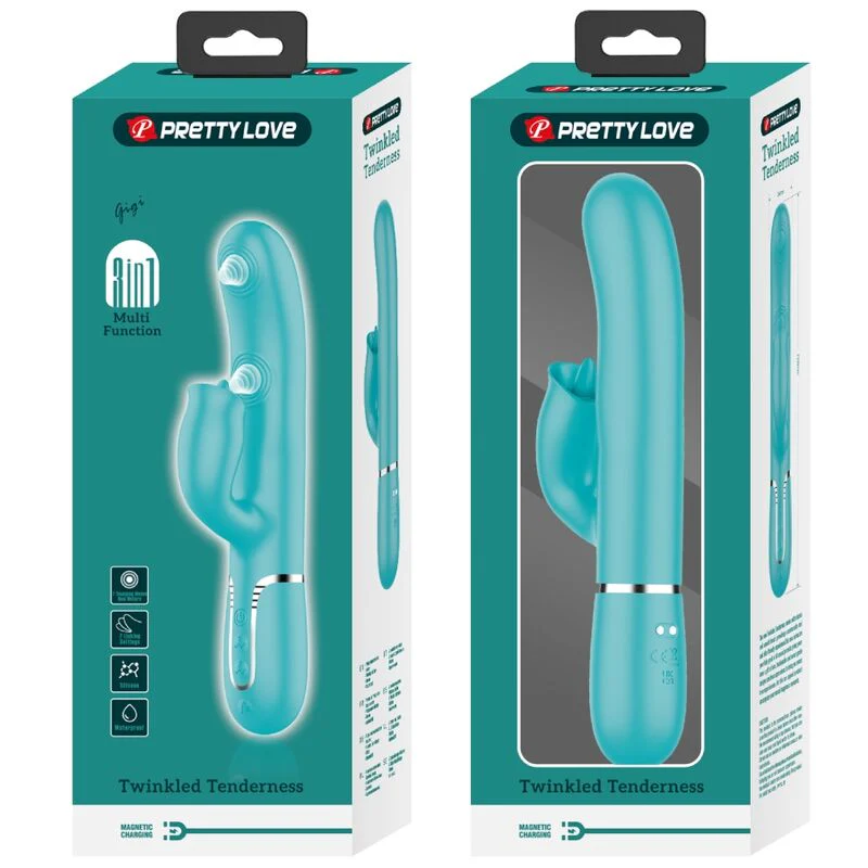 BONITO AMOR - VIBRADOR DE COELHO COM LAMBIDA AQUA VERDE - Image 4
