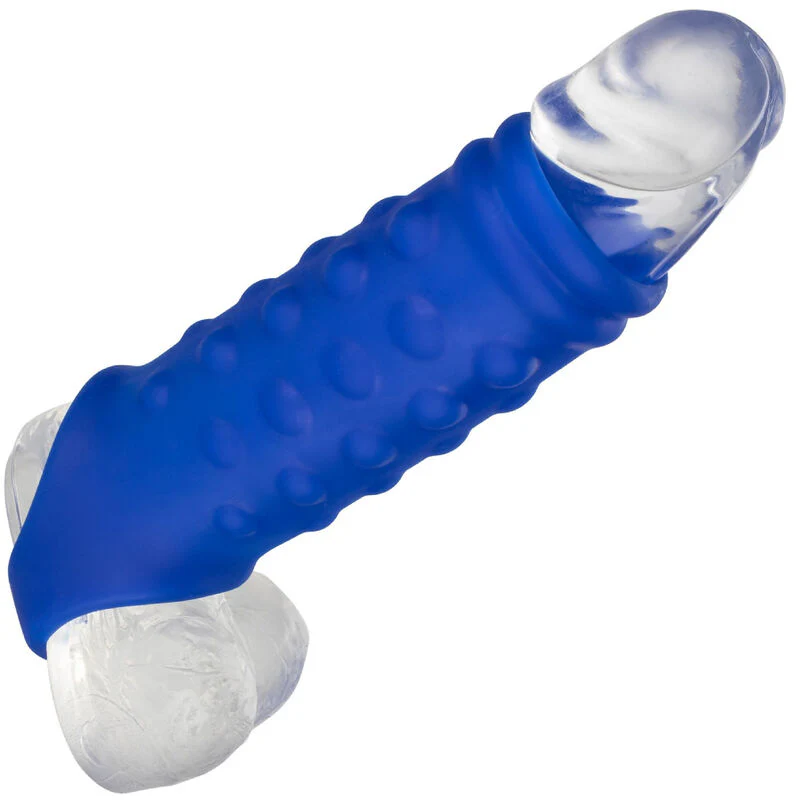 CALEXOTICS - ADMIRAL CAPA PARA PÊNIS COM FRISAS SILICONE LÍQUIDO AZUL - Image 5