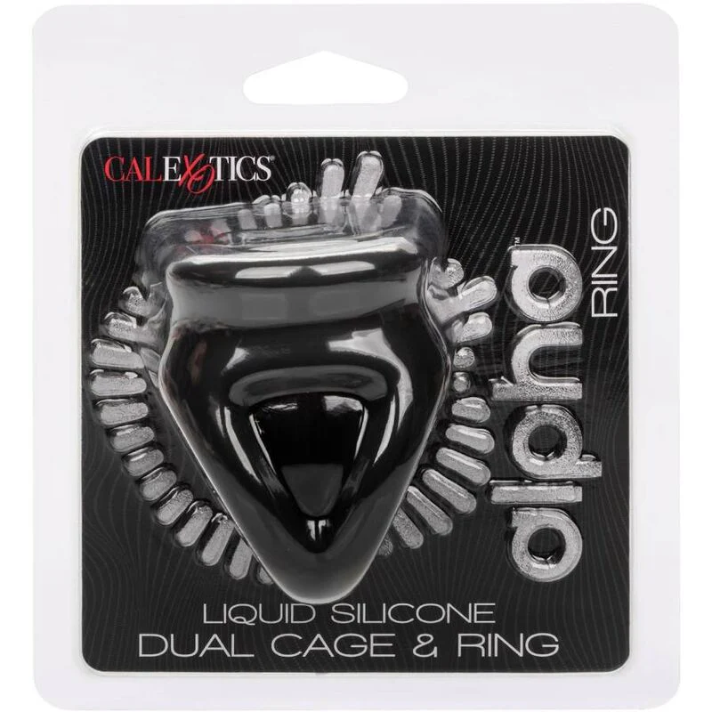 CALEXOTICS - ALPHA ANEL DE GAIOLA DUPLA PRETO - Image 2