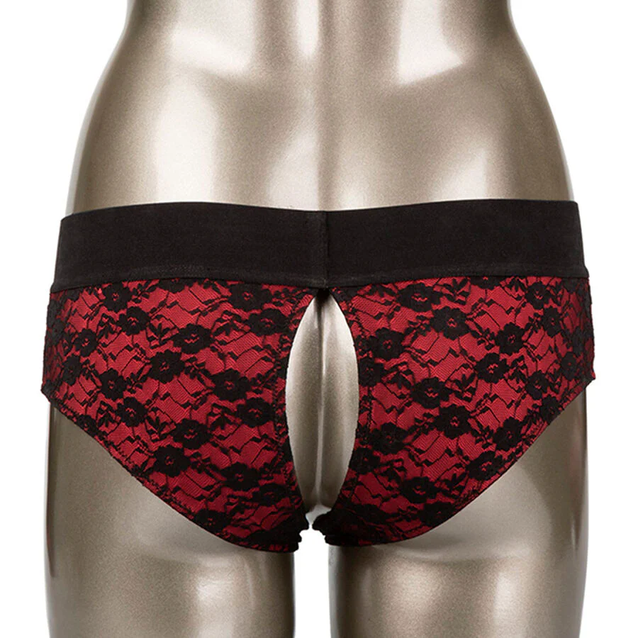 CALEXOTICS - CONJUNTO DE CALCINHAS SCANDAL CROTCHLESS COM DILDO TAMANHO P/M - Image 7