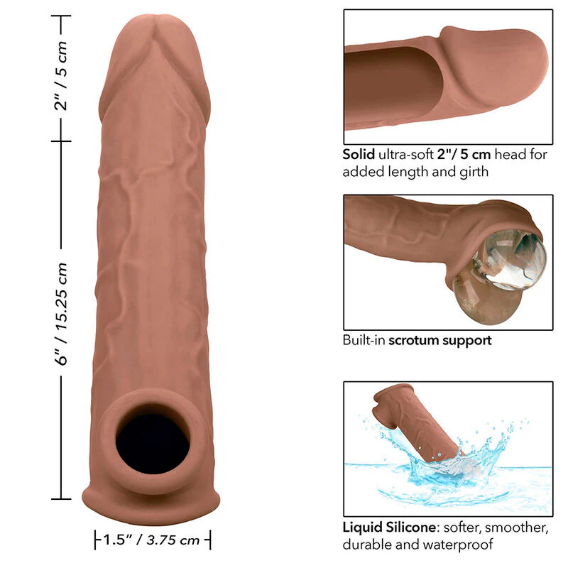 CALEXOTICS - PERFORMANCE MAXX LIFE-LIKE EXTENSION 8 PELE MARROM - Image 11