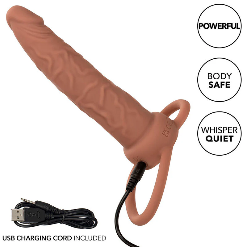 CALEXOTICS - PERFORMANCE MAXX RECARREGVEL DUPLO PENETRADOR PELE MARROM - Image 14
