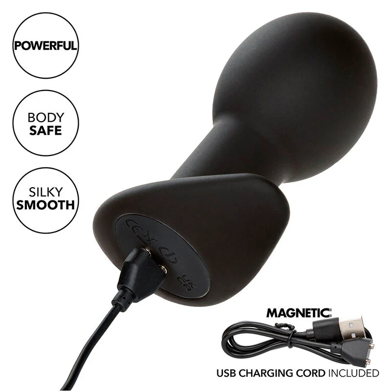 CALEXOTICS - ROCK BOTTOM PLUG ANAL 10 VIBRAÇÕES SILICONE PRETO - Image 7