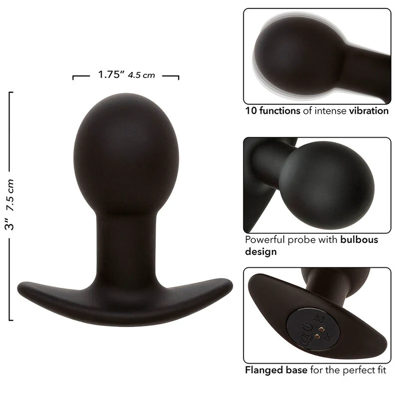 CALEXOTICS - ROCK BOTTOM PLUG ANAL 10 VIBRAÇÕES SILICONE PRETO - Image 8