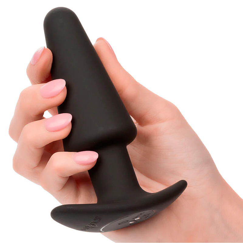CALEXOTICS - ROCK BOTTOM PLUG ANAL CÔNICO 10 VIBRAÇÕES SILICONE PRETO - Image 6