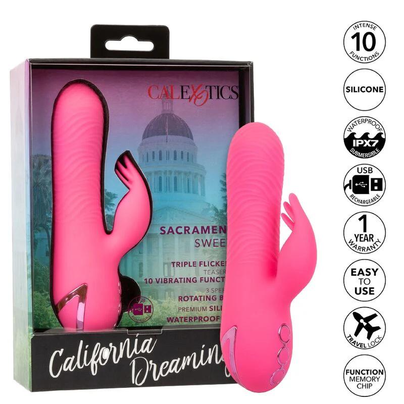 CALEXOTICS - SACRAMENTO SWEETIE VIBRADOR COELHO ROSA POR CALIFORNIA DREAMING - Image 9