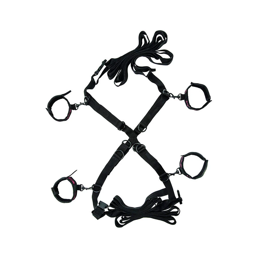 CALEXOTICS - SCANDAL CONJUNTO DE BRAÇADEIRAS DE CAMA CRUZADA