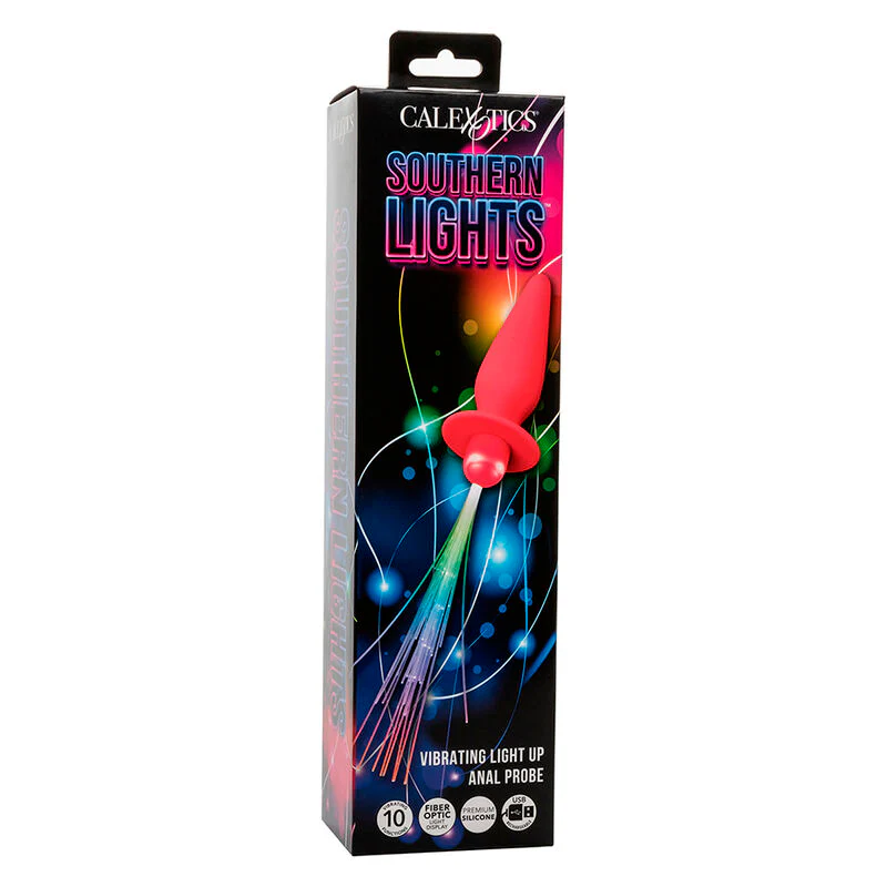 CALEXOTICS - SOUTHERN LIGHTS LIGHT UP ANAL PLUG 10 VIBRAÇÕES SILICONE ROSA - Image 8