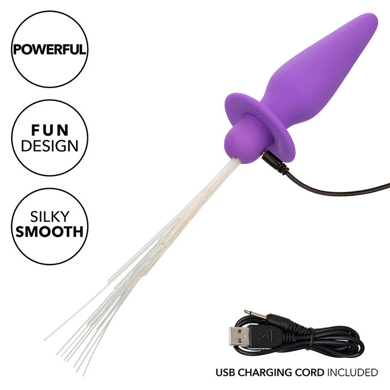 CALEXOTICS - SOUTHERN LIGHTS LIGHT UP ANAL PLUG 10 VIBRAÇÕES SILICONE ROXO - Image 7